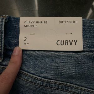 American eagle super strech blue color wash shorts